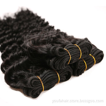 Wholesale Price 10A Deep Wave Bundles With Closure Cuticle Aligned Brazilian Hair Weave Bundles With Closure Human Hair Bundles